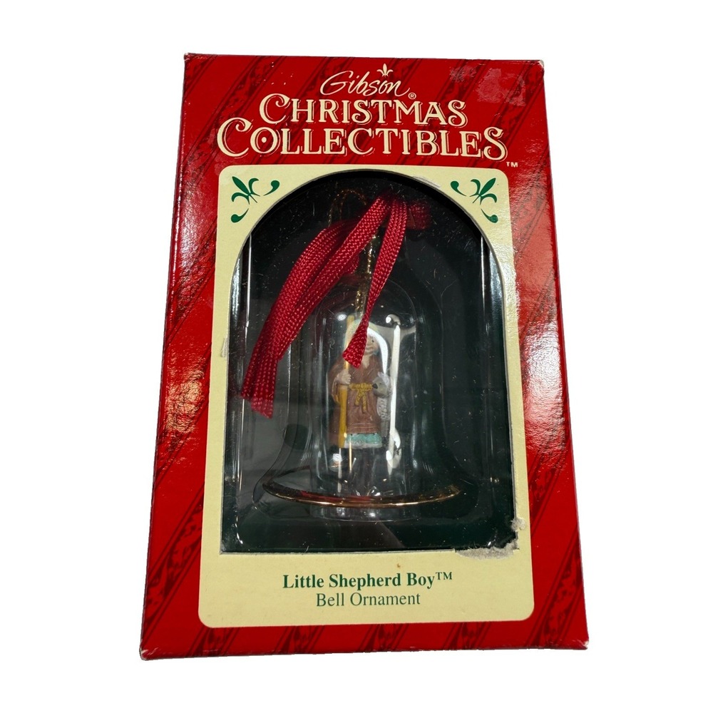 Vintage 1993 Gibson Little Shepherd Boy Bell Christmas Ornament Original Box